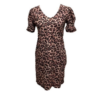 GENERATION Love V-neck Leopard Tiffany Dress